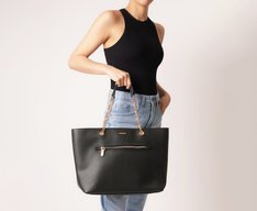 Bolsa Shopping Grande Alça Corrente Preta