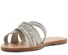 Rasteira Multitiras Glam Hot Fix Prata