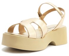 Sandália Plataforma Essencial Dourada