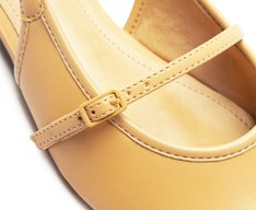 Sapatilha Slingback Bico Fino Bege