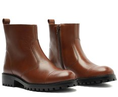 Bota Tratorada Couro Marrom Cinnamon