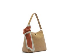 Bolsa Shopping Média Boho Lenço Bege