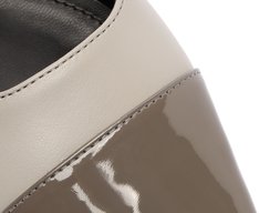 Sapatilha Slingback Ponta Prata Verniz Cinza