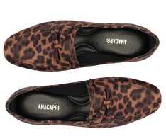Mocassim Laço Bico Quadrado Animal Print