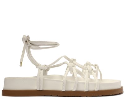 Sandália Rasteira Anel de Dedo Pedraria Dourada | Anacapri