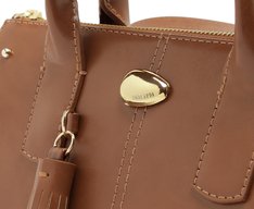 Bolsa Tote Pequena Tachas Marrom