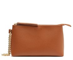 Necessaire Chaveiro Corrente Marrom
