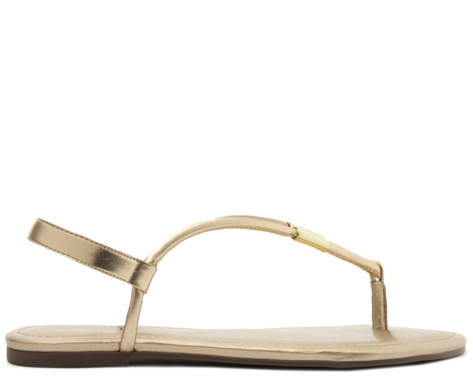 Sandália Slim Metal Comfy Dourada