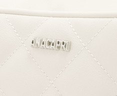 Bolsa Tiracolo Média Matelassê Triangular Arredondada Branca