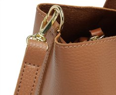 Bolsa Tote Média Com Necessaire Bicolor Marrom