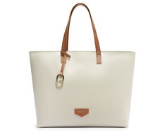 Bolsa Shopping Grande Cápsula Metal Branca