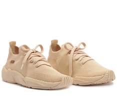 Tênis Sporty Malha Knit Bege