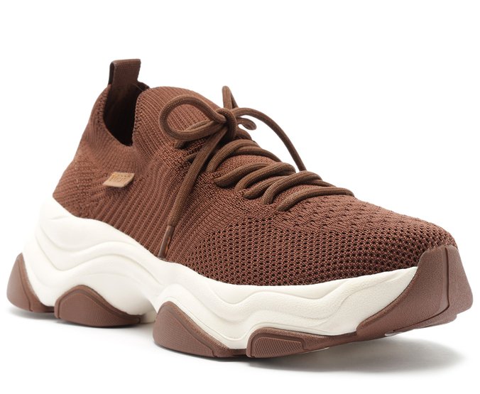 Tênis Runner Knit Marrom
