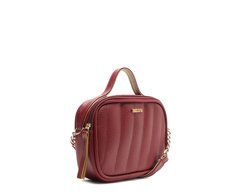 Bolsa Tiracolo Pequena Arredondada Vermelha