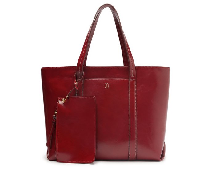 Bolsa Shopping Grande com Pendente Vermelha
