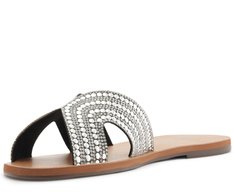 Rasteira Glam Strass Prata