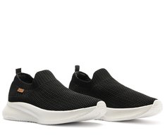 Tênis Slip On Sporty Knit Preto