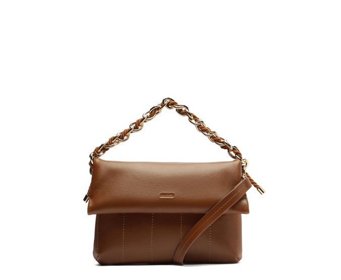 Bolsa Tiracolo Pequena Cordão Marrom