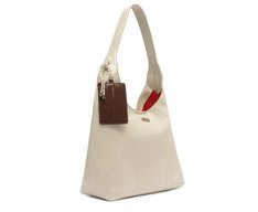 Bolsa Shopping Grande Boho Porta Cartão Branca