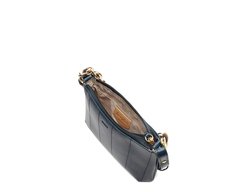 Bolsa Tiracolo Pequena Corrente Cordão Tricolor Azul