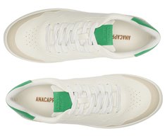 Tênis de Amarrar Branco e Verde Nati