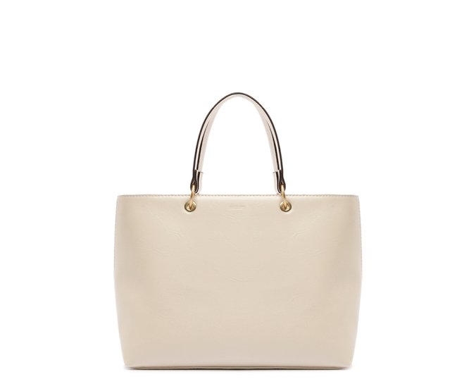 Bolsa Tote Média Lisa Branca