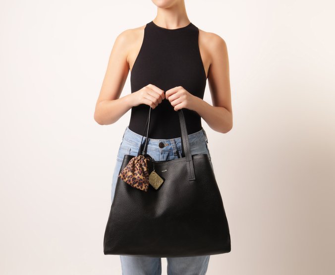 Bolsa Shopping Grande Eco Tec Preta