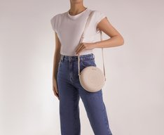 Bolsa Tiracolo Redonda Veneza Branca