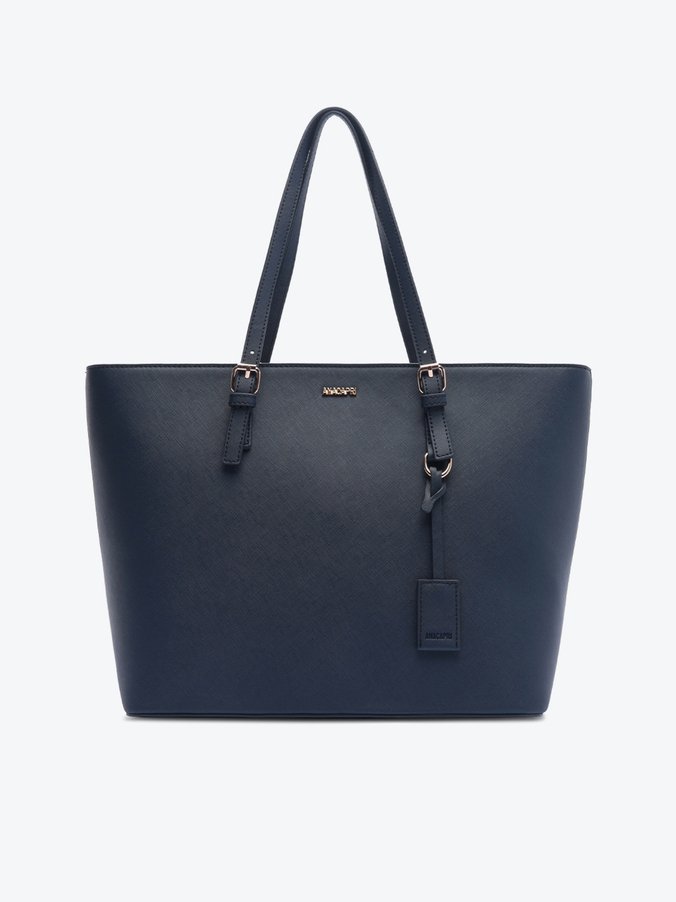 Bolsa Shopping Grande Bag Charm Fivela Azul