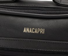 Bolsa Tiracolo Média Bolso Frontal Preta