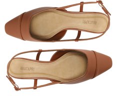 Sapatilha Slingback Ponta Marrom
