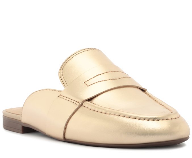 Mule Liso Monocolor Dourado