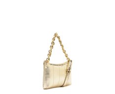 Bolsa Tiracolo Pequena Corrente Cordão Dourada