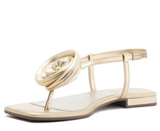 Sandália Slim Flor Dourada