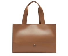 Bolsa Shopping Grande Com Necessaire Bicolor Marrom