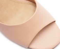 Sandália Mule Salto Bloco Rosa