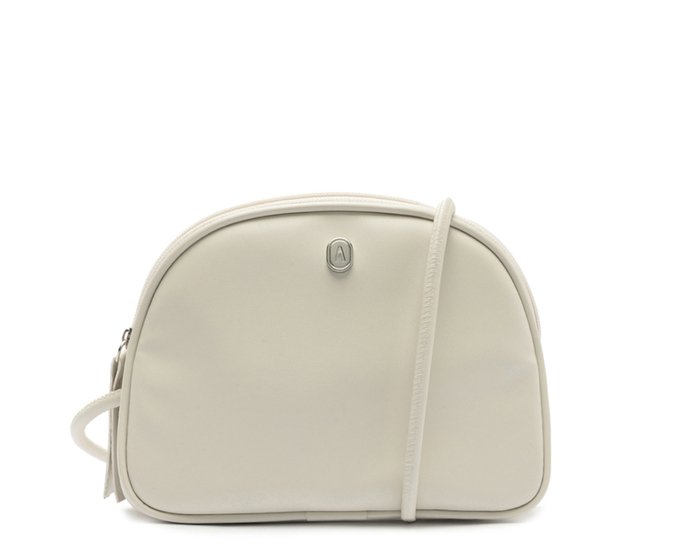 Bolsa Tiracolo Pequena Arredondada Branca