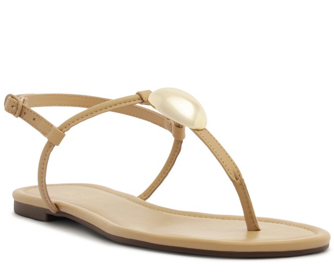 Sandália Rasteira Slim Elegance Bege