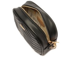 Bolsa Crossbody Média Preta Matelassê Zig Zag