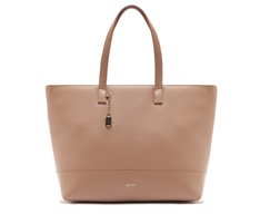 Bolsa Shopping Grande Lisa Chaveiro Bege