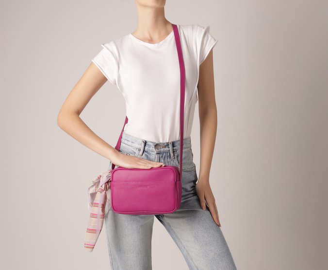 Bolsa crossbody rosa sales