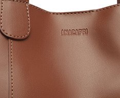 Bolsa Tote Média Com Bolso Marrom