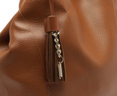 Bolsa Shopping Grande Pingente Marrom