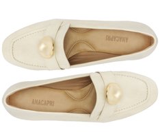 Mocassim Liso Adorno Branco