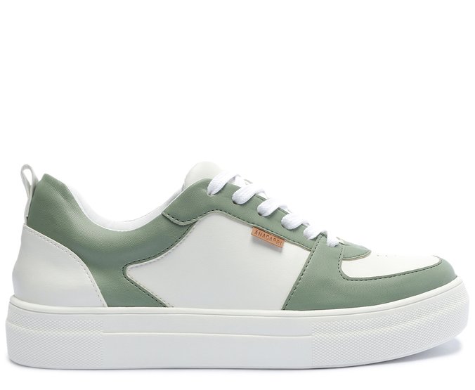 Tênis Branco e Verde