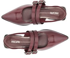 Sapatilha Slingback Bico Fino Fivelas Roxa