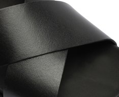 Papete Tiras Cruzadas Couro Preta