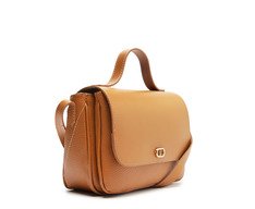Bolsa Tiracolo Média Com Divisórias Marrom