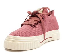Tênis Knit Sola Alta New Alê Rosa