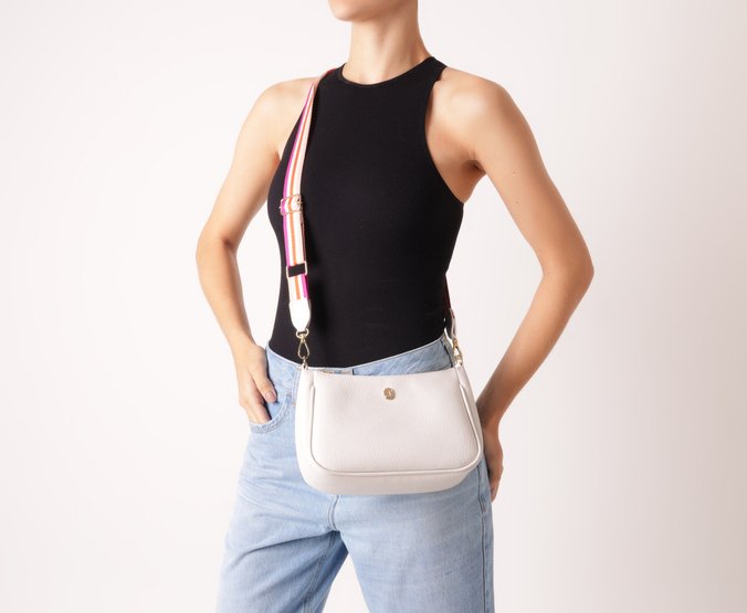 Bolsa Tiracolo Média Cápsula Branca